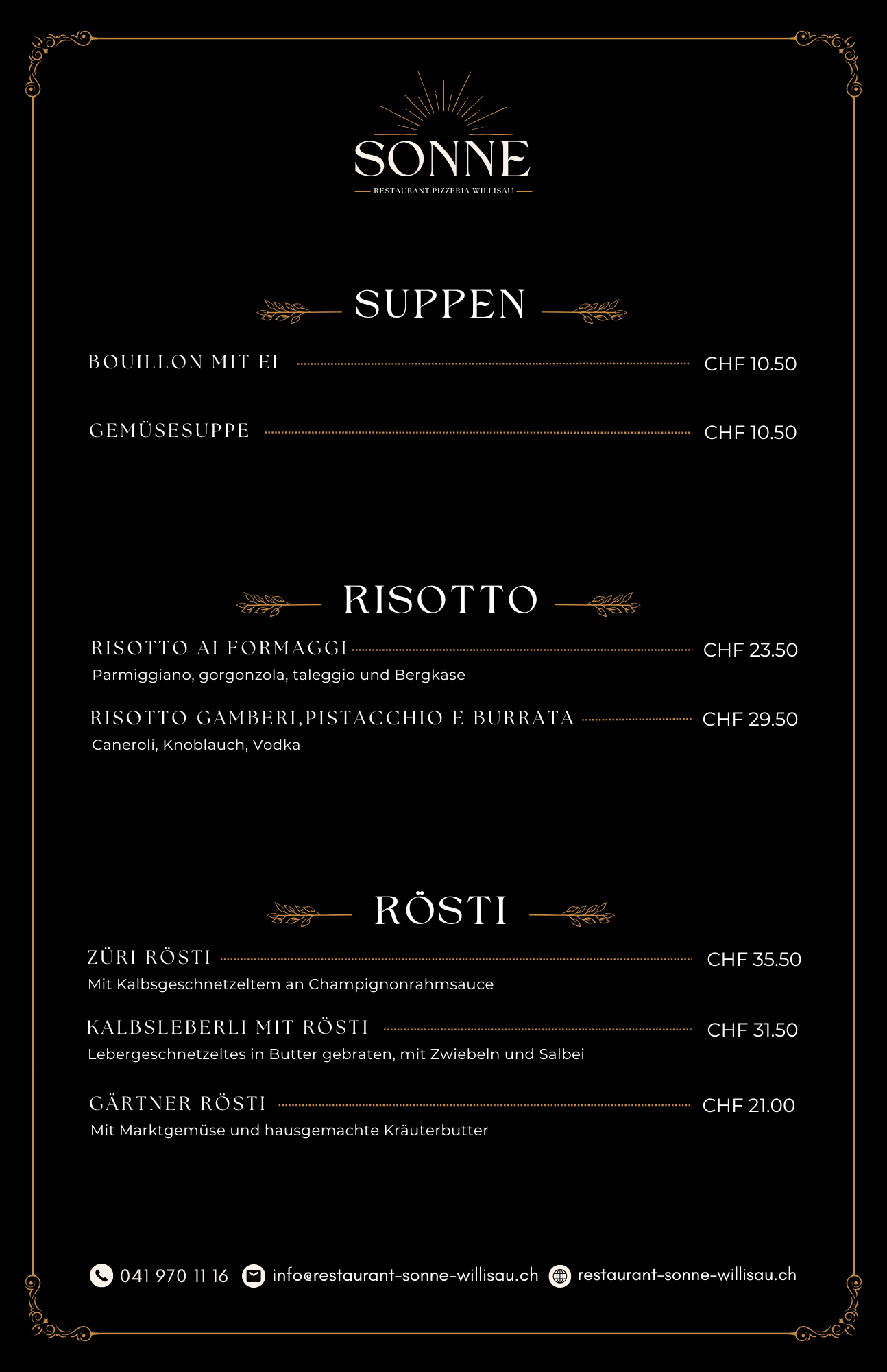 restaurant sonne willisau
